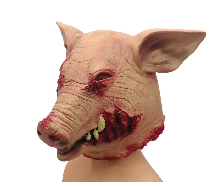 Evil Pig Killer Mask Adult Pink main image 1