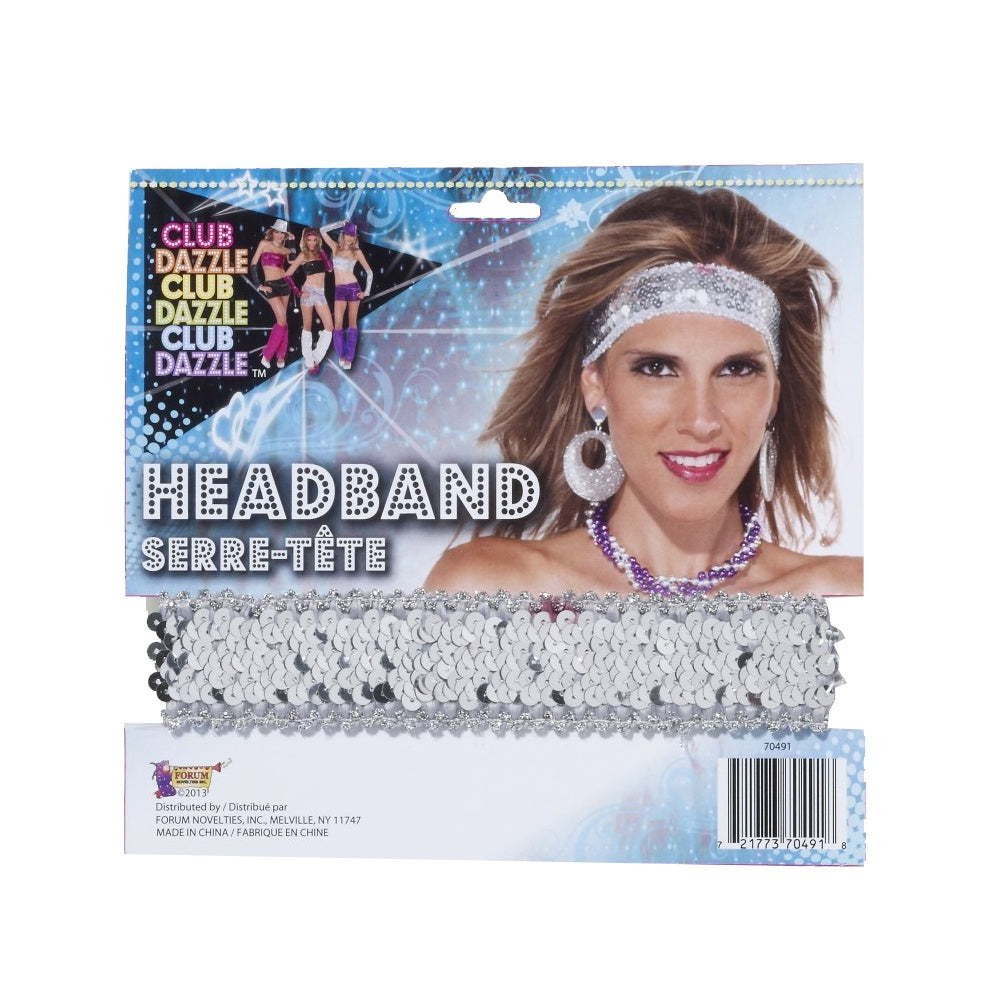 Silver Sequin Headband
