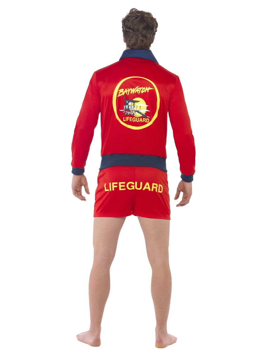 Baywatch Lifeguard Costume, Red, Men