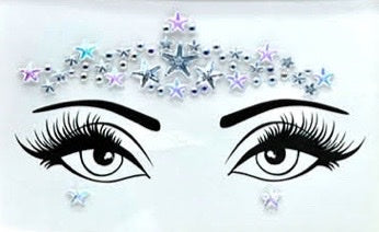 Diamonte Face (Silver Stars)