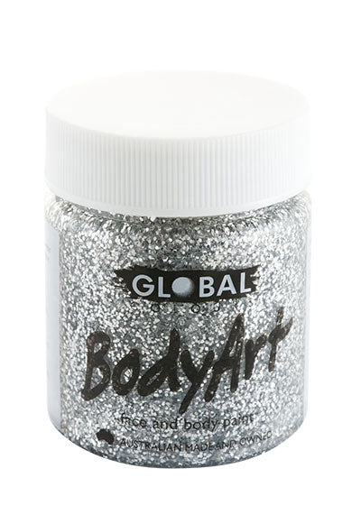 Silver Glitter Face Paint - 45Ml Tub