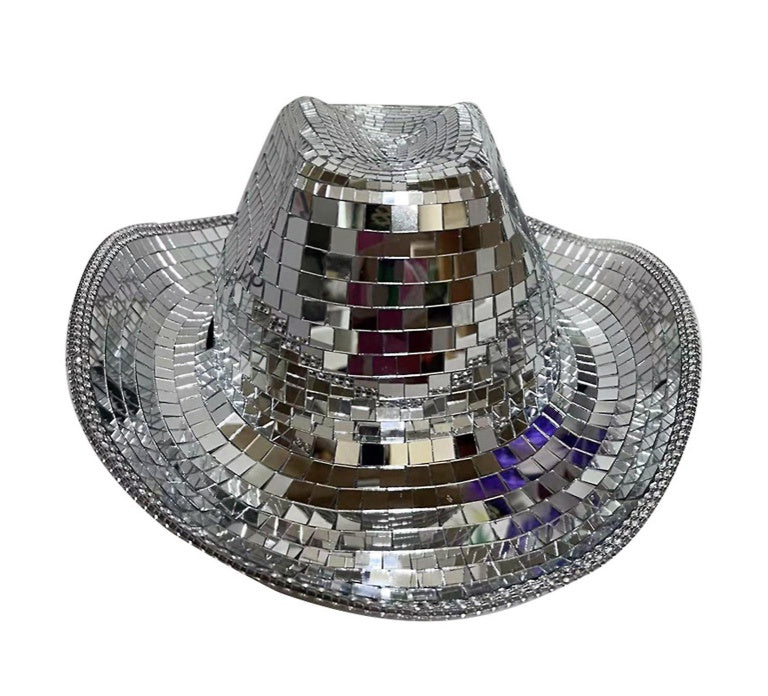 Disco Ball Cowboy Hat Stunning Ball Hat Reflective Sequins Cowboy