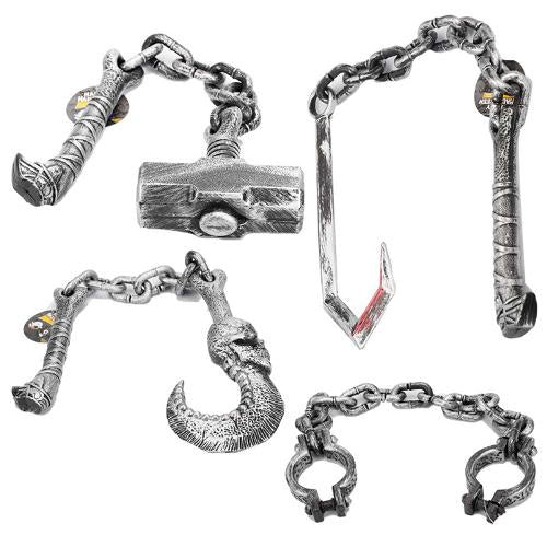 chain with weight and hook weapon Hook Hammer Chain Weapon 65cm