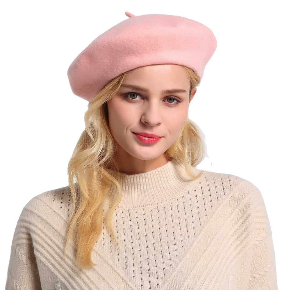 Buy Light Pink Beret Hat Party Land Online - Main Image